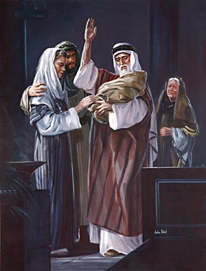 Simeon was filled with joy as he beheld the Son of God.