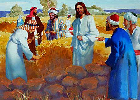 The spies complained to Jesus, saying, "Behold, Thy disciples do that which is not lawful to do upon the Sabbath day." 