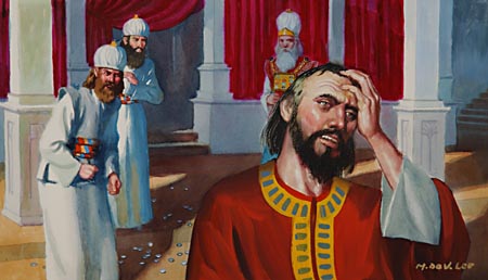 "I have sinned," cried Judas, "in that I have betrayed the innocent blood."