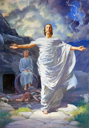 Jesus walked forth from His prison house a majestic conqueror.