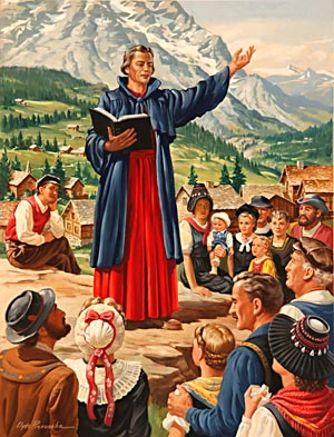 Having received ordination as priest, Zwingli's first field of labor was in an Alpine parish, not far distant from his native valley.