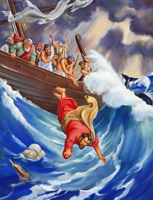 "So they took up Jonah, and cast him forth into the sea: and the sea ceased from her raging."